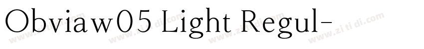 Obviaw05 Light Regul字体转换
